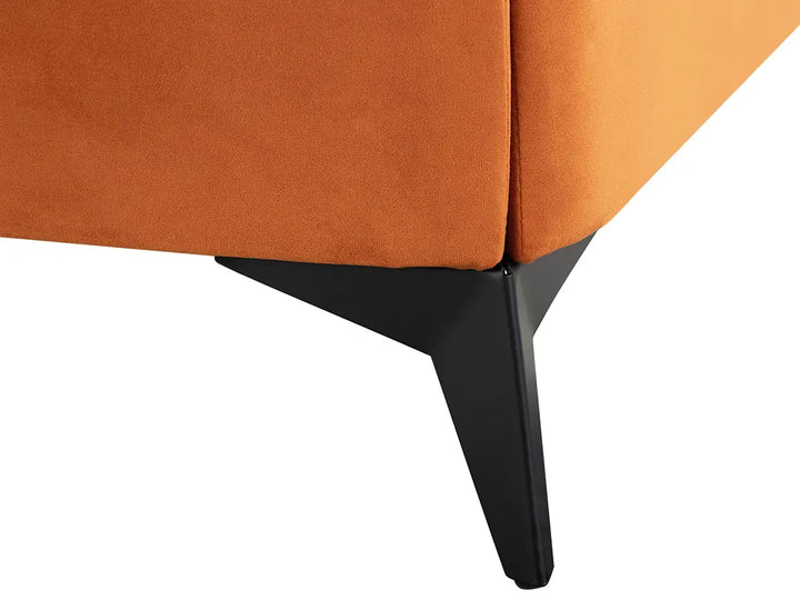 Bed Velvet 180 x 200 cm (EU Super King) Orange Avren