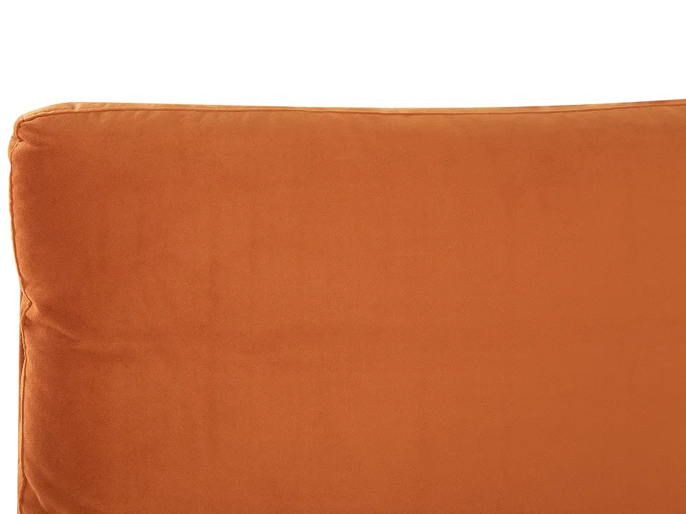 Bed Velvet 180 x 200 cm (EU Super King) Orange Avren