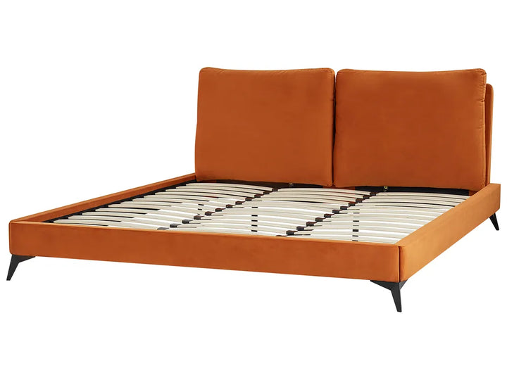 Bed Velvet 180 x 200 cm (EU Super King) Orange Avren