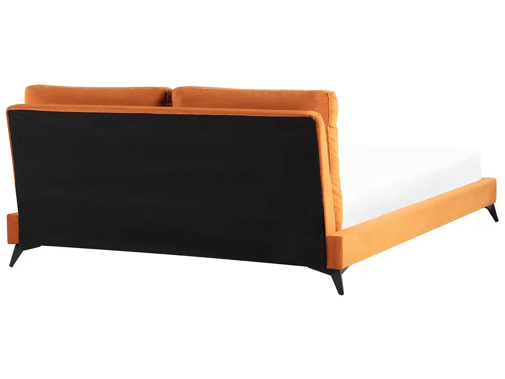 Bed Velvet 180 x 200 cm (EU Super King) Orange Avren