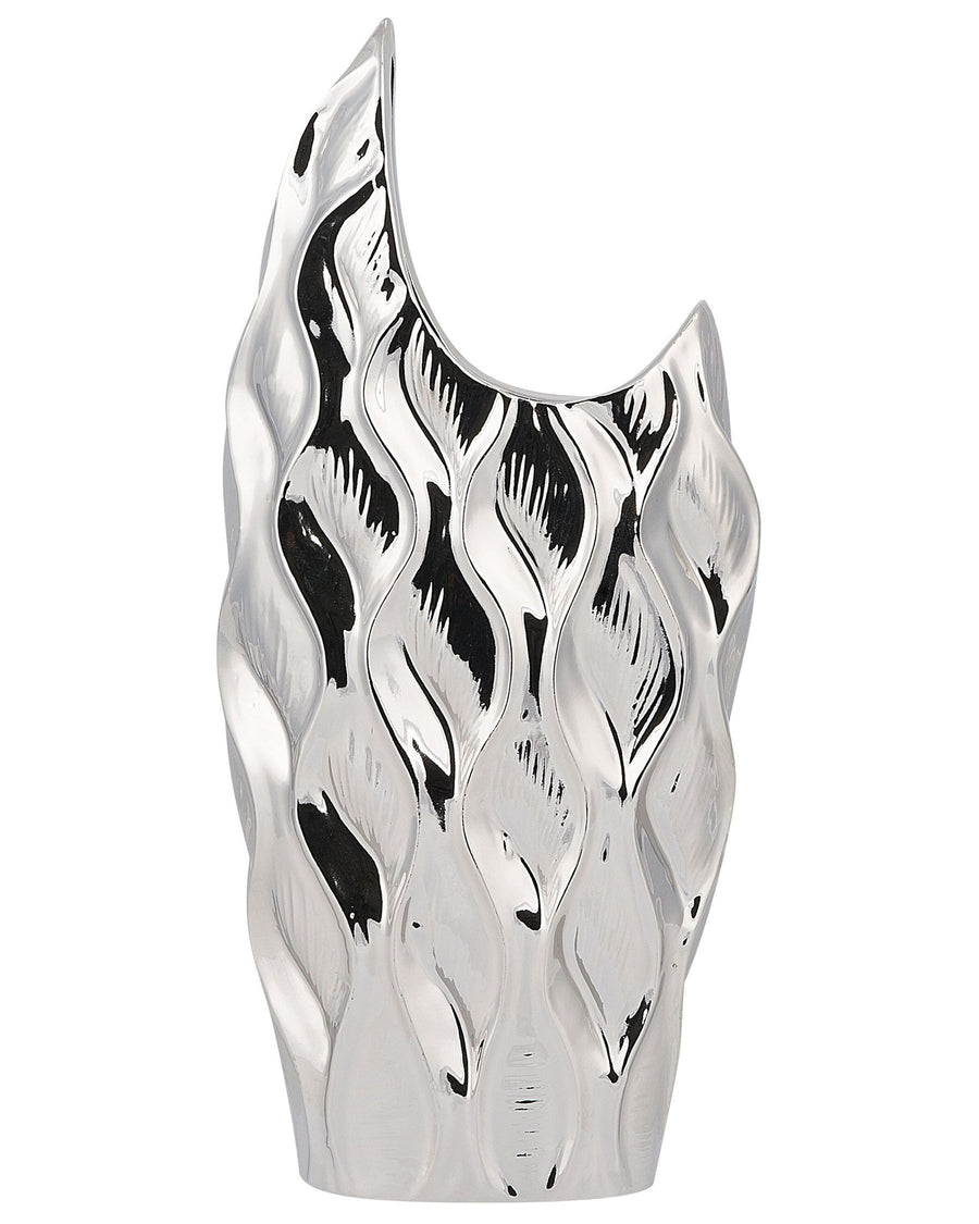Haluza Decorative Vase Stoneware 35 cm Silver