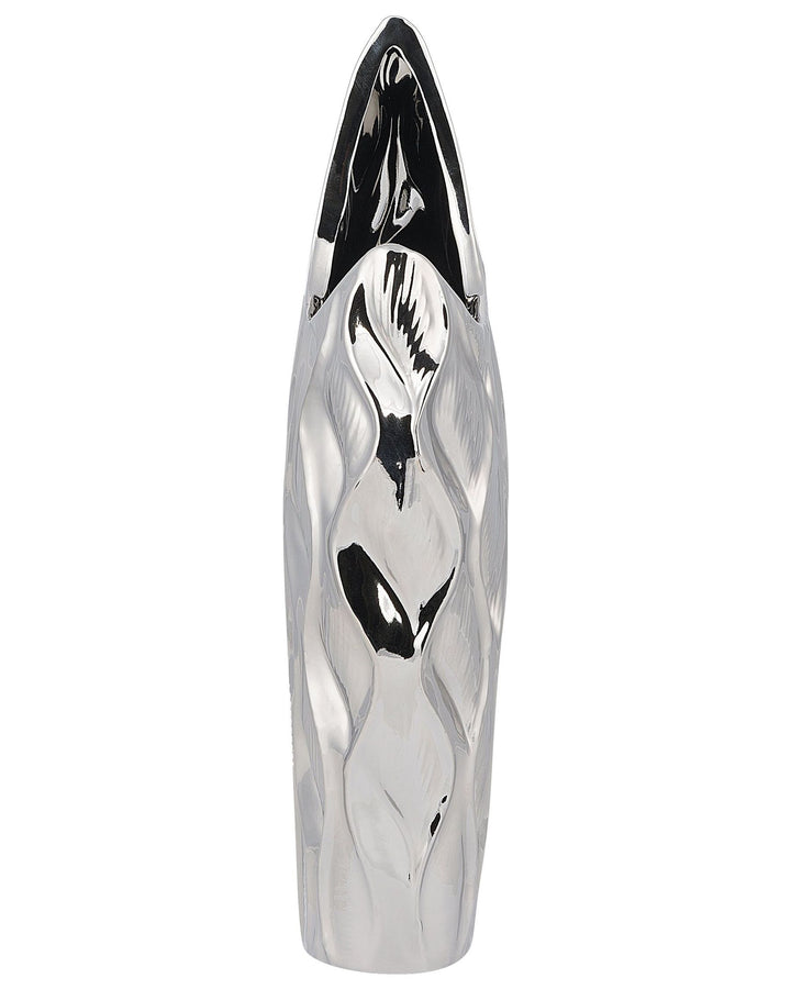 Haluza Decorative Vase Stoneware 35 cm Silver