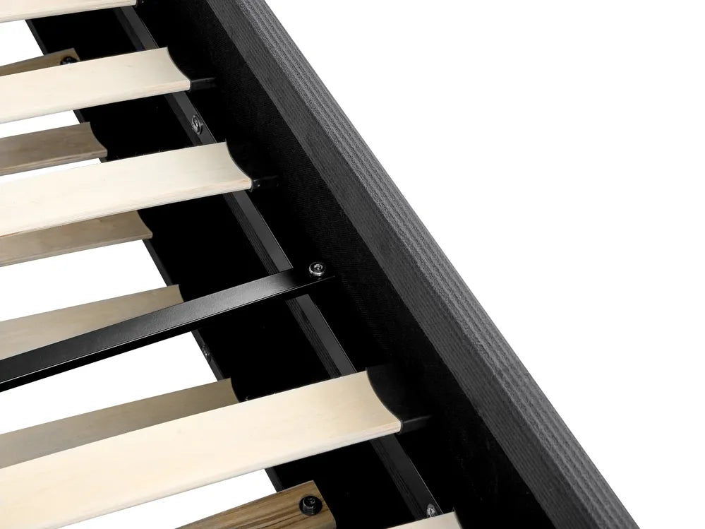 Trundle Bed Corduroy 90 x 200 cm (EU Single) Dark Grey Kelm