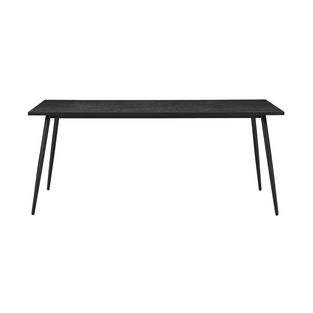 Horizon Black Wood Rectangular Dining Table 180cm