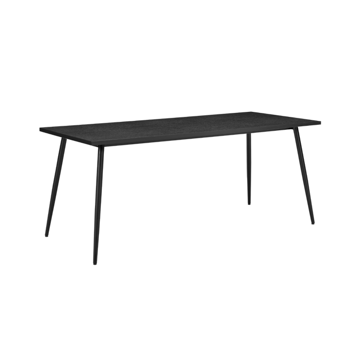 Horizon Black Wood Rectangular Dining Table 180cm