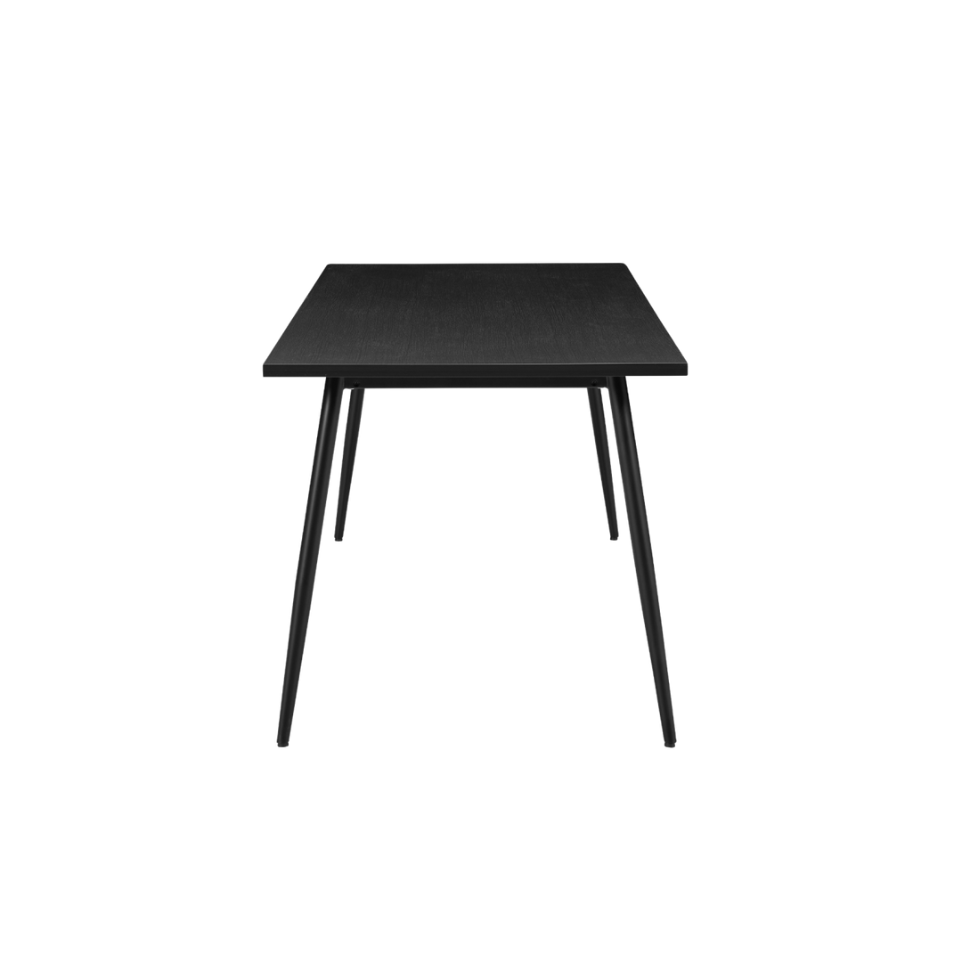 Horizon Black Wood Rectangular Dining Table 180cm