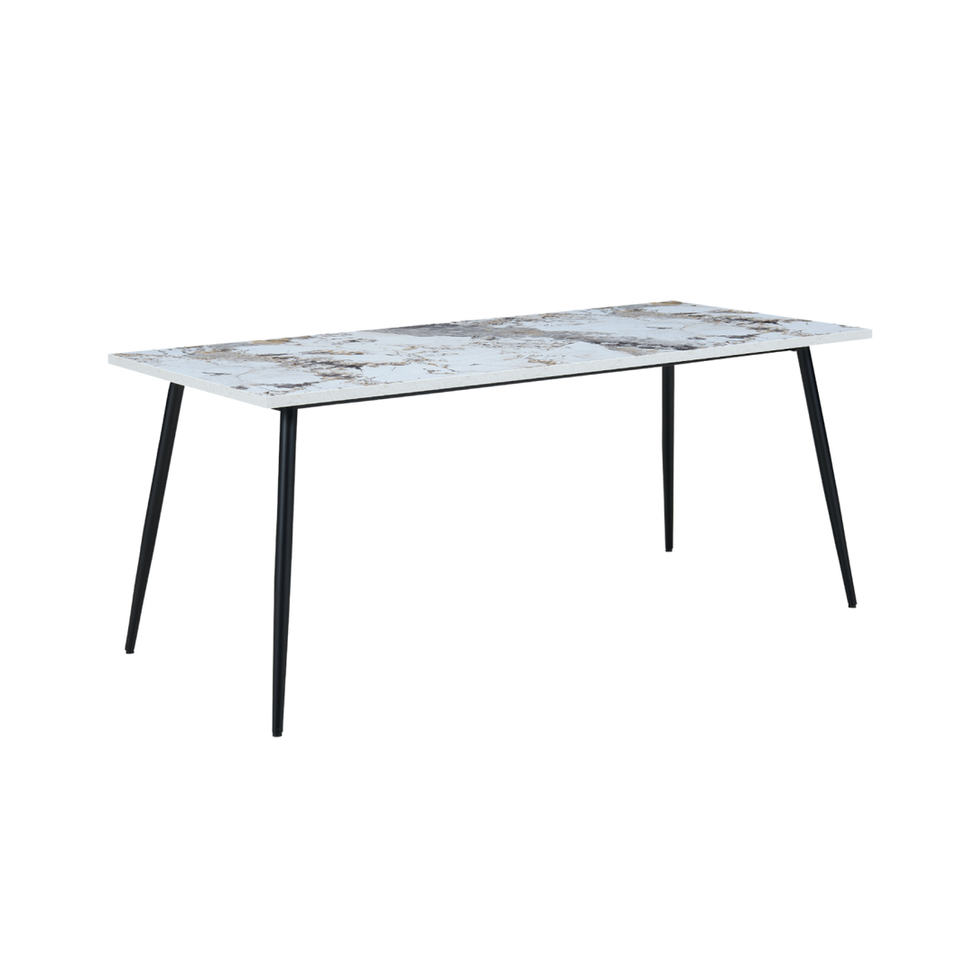 Horizon Mixed Marble Effect Rectangular Dining Table