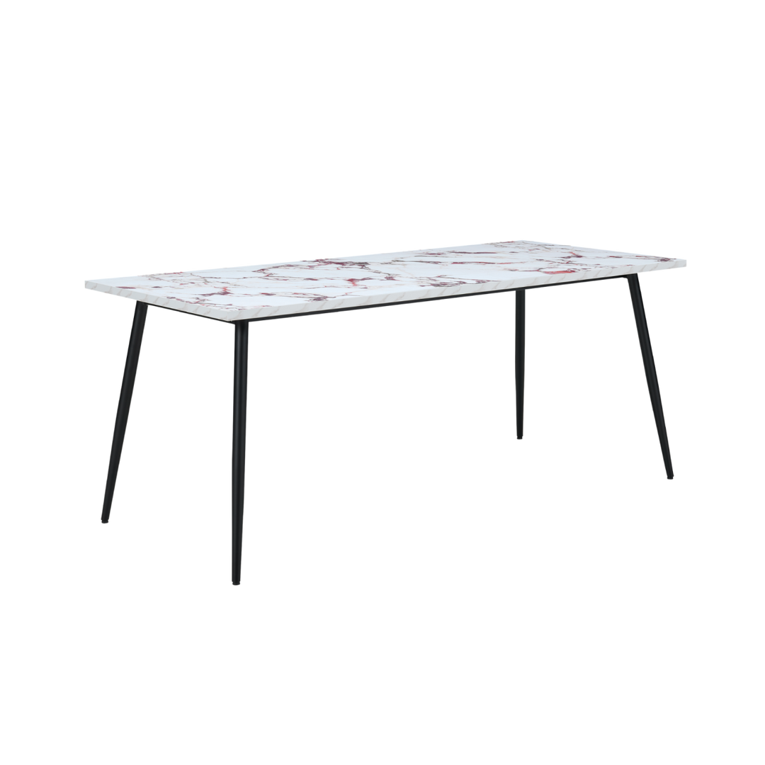 Horizon Mixed Marble Effect Rectangular Dining Table 180cm