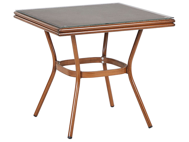 Caspri II Garden Dining Table  80 cm 80 cm Glass Grey