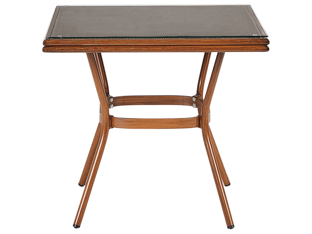 Caspri II Garden Dining Table  80 cm 80 cm Glass Grey