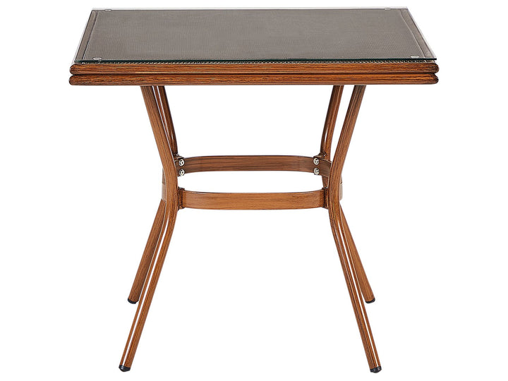 Caspri II Garden Dining Table  80 cm 80 cm Glass Grey
