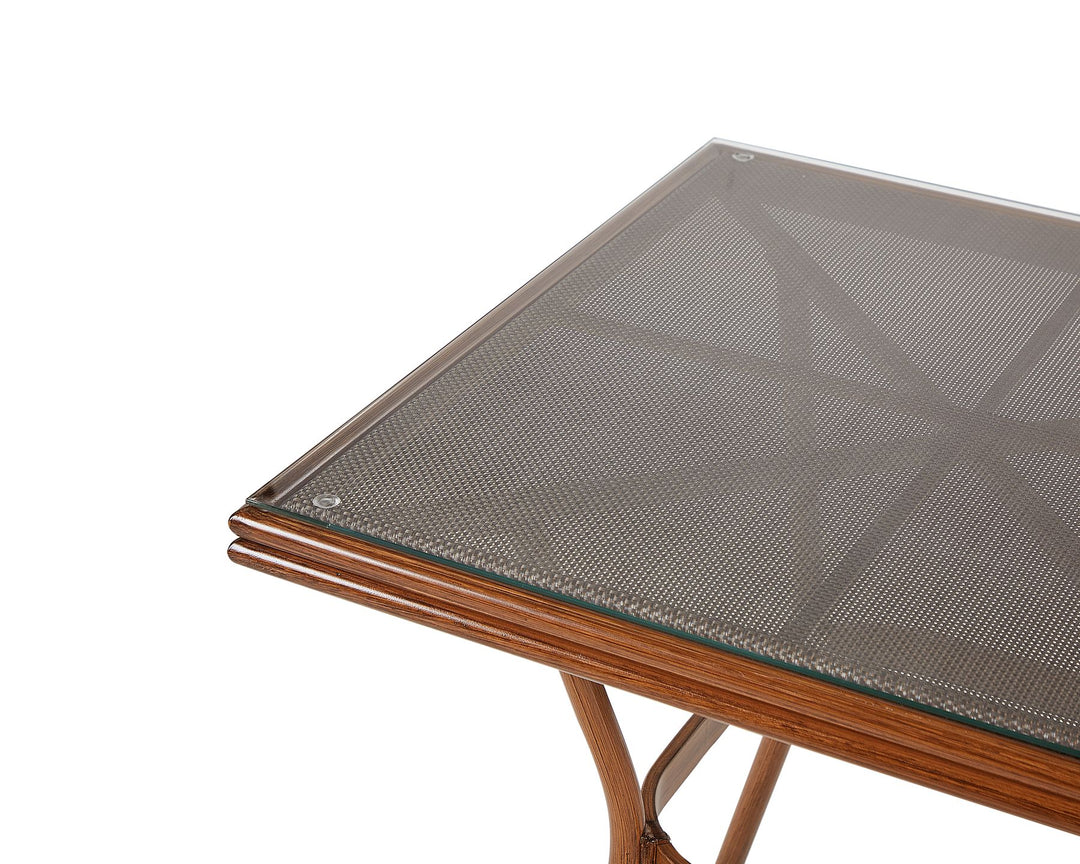 Caspri II Garden Dining Table  80 cm 80 cm Glass Grey