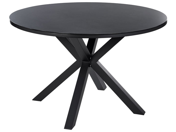 Malleto Garden Dining Table 120 cm 120 cm Glass Black
