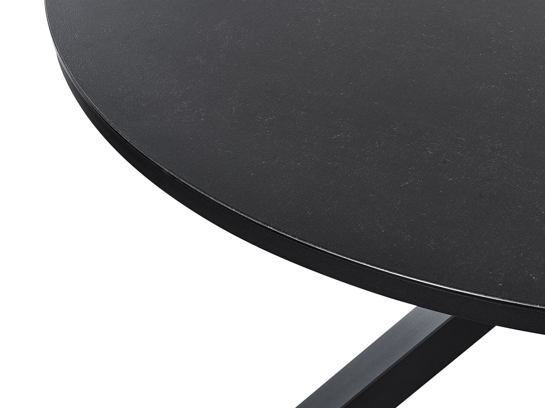 Malleto Garden Dining Table 120 cm 120 cm Glass Black