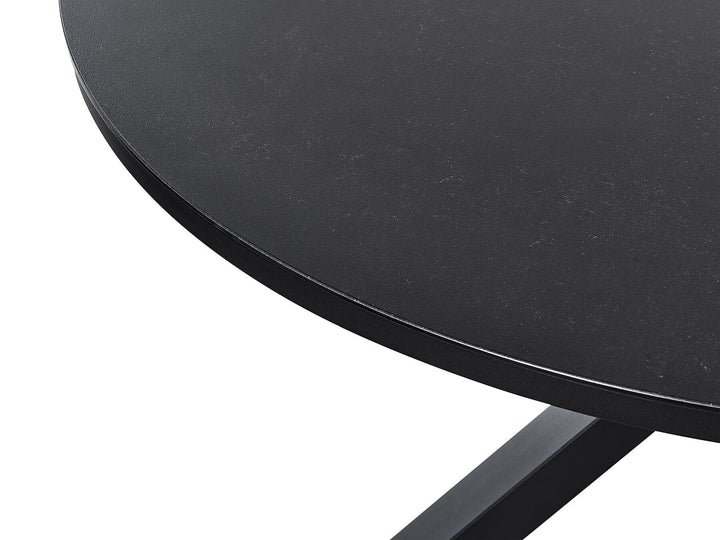 Malleto Garden Dining Table 120 cm 120 cm Glass Black