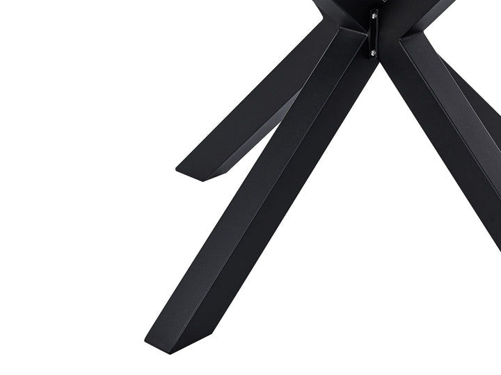 Malleto Garden Dining Table 120 cm 120 cm Glass Black