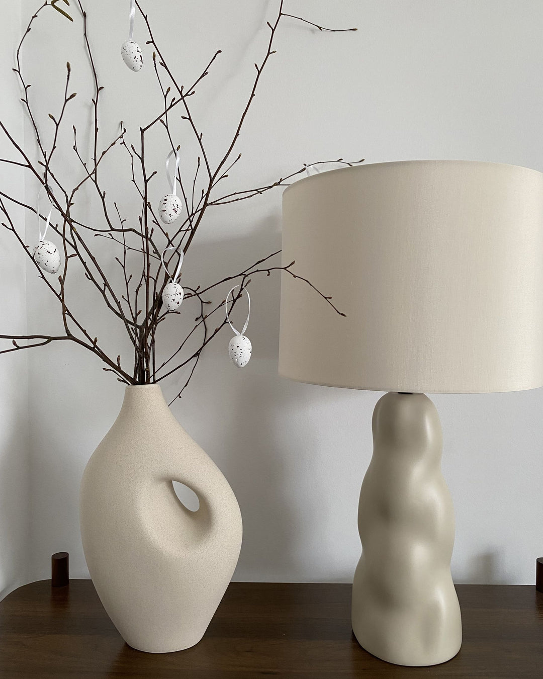 Komotini Flower Vase Ceramic 32 cm Off-White