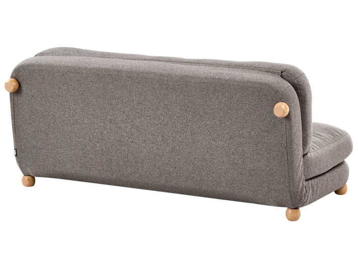 Sofa Bed 2 Seater Faux Linen Dark Grey Almarin