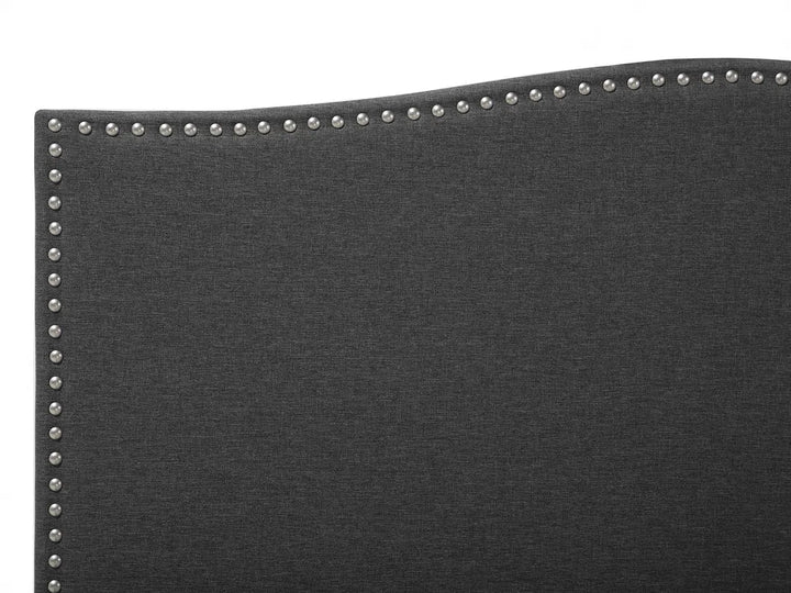 Bed with Storage Drawers Fabric 180 x 200 cm (EU Super King) Dark Grey Marilee