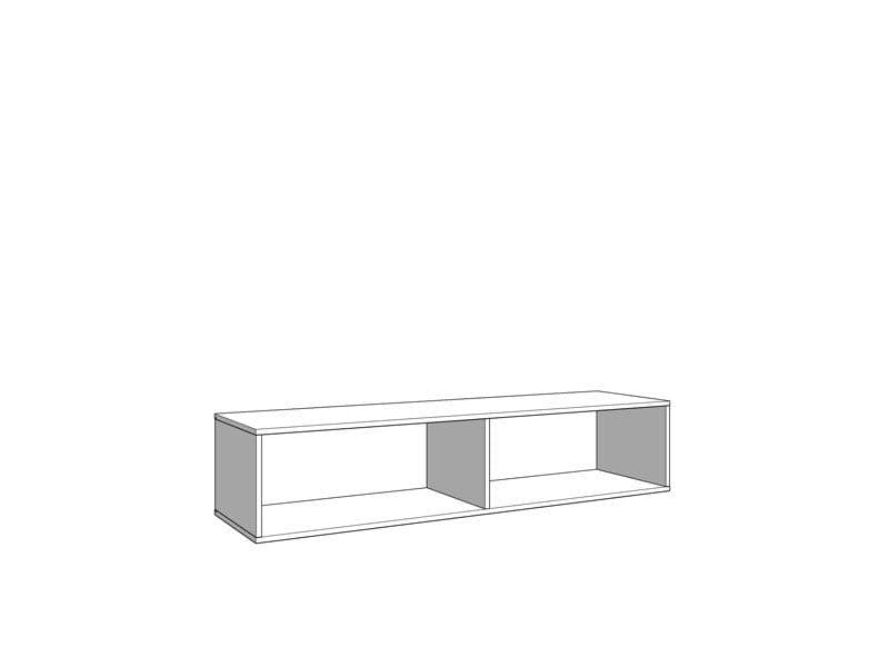 Larissa Black Slat Effect Wall Mounted Floating Small TV Entertainment Unit