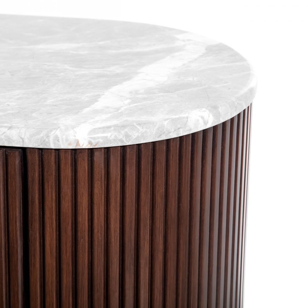 Libra Whitwell Two Door Marble Top Cabinet