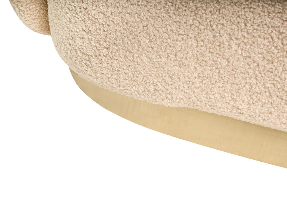 Sofa 2 Seater Boucle Beige Aurealiz
