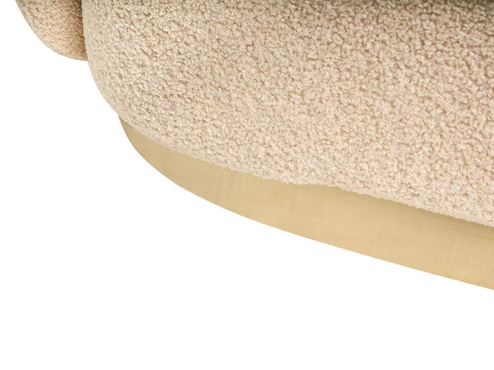 Sofa 2 Seater Boucle Beige Aurealiz