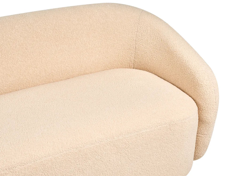 Sofa 2 Seater Boucle Beige Aurealiz