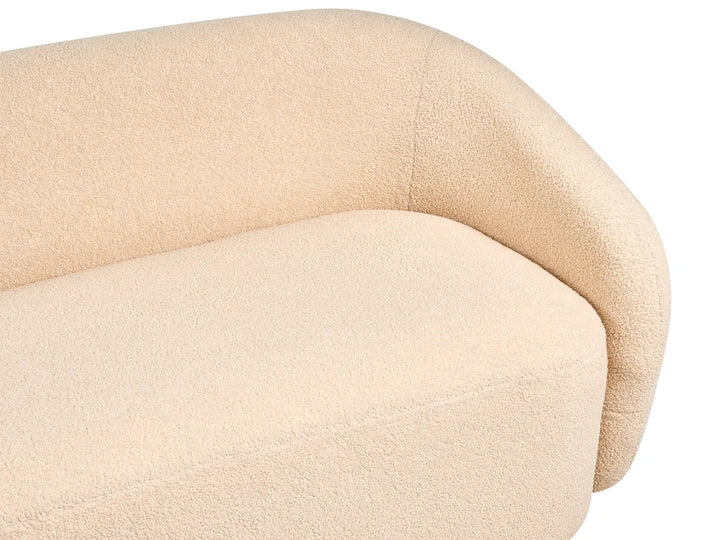 Sofa 2 Seater Boucle Beige Aurealiz