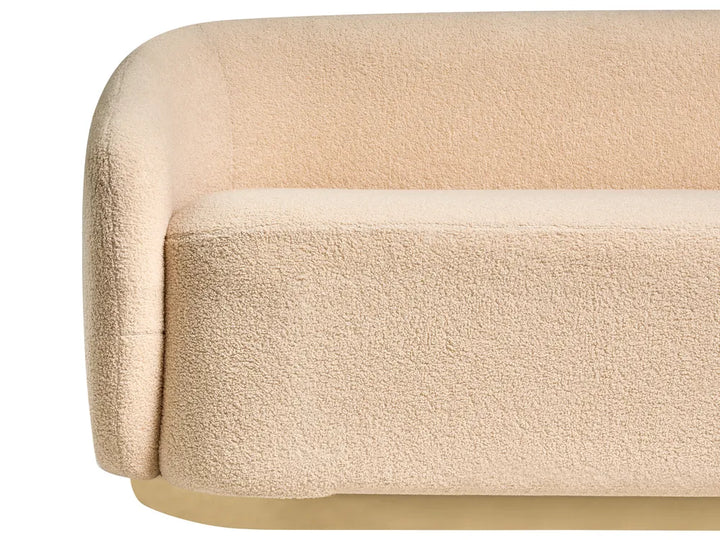 Sofa 2 Seater Boucle Beige Aurealiz