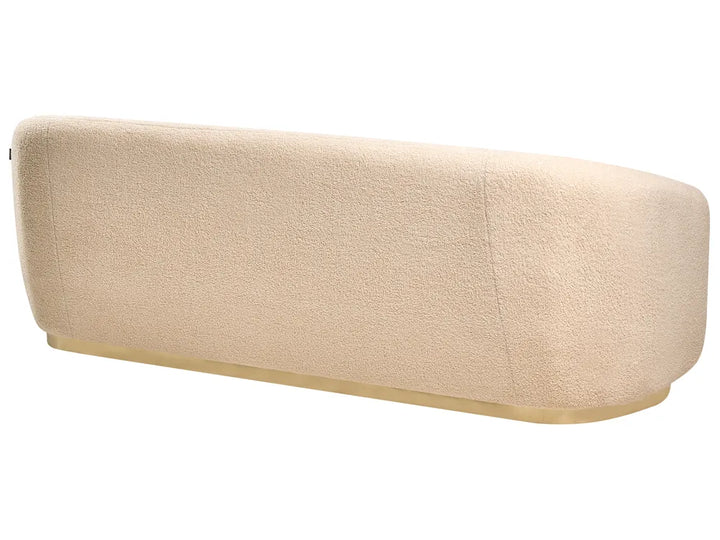 Sofa 2 Seater Boucle Beige Aurealiz