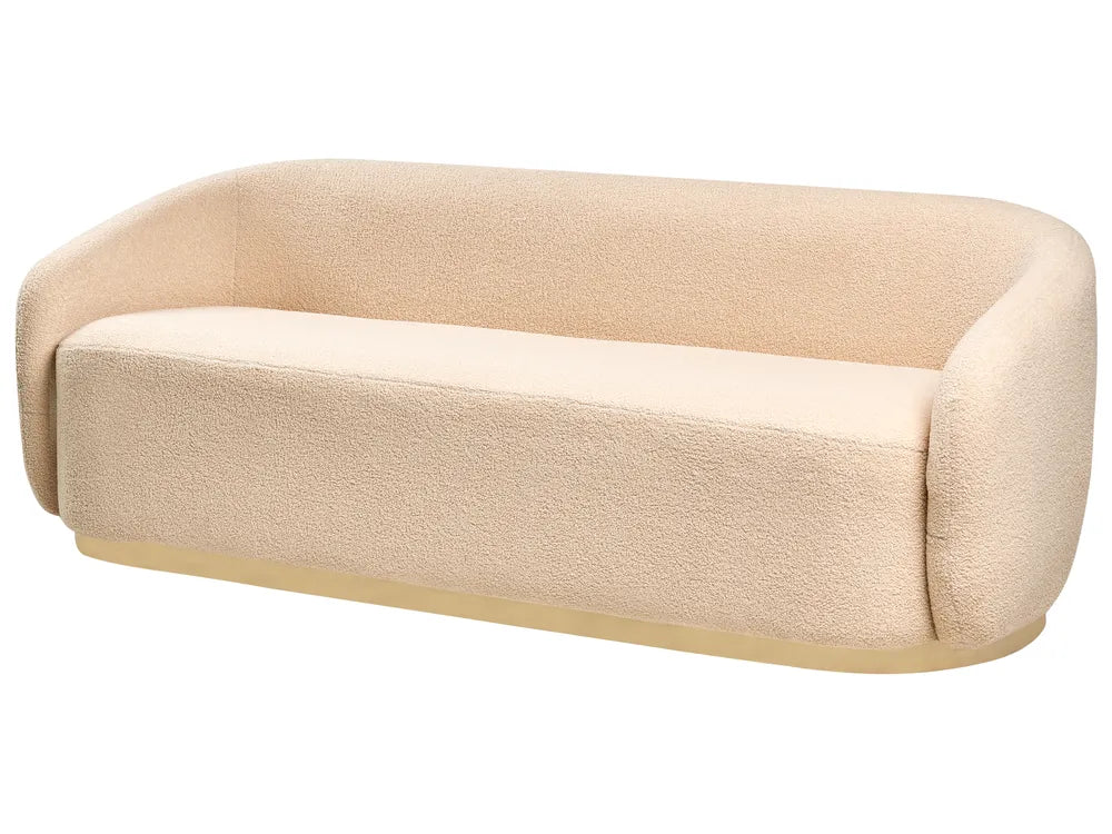 Sofa 2 Seater Boucle Beige Aurealiz