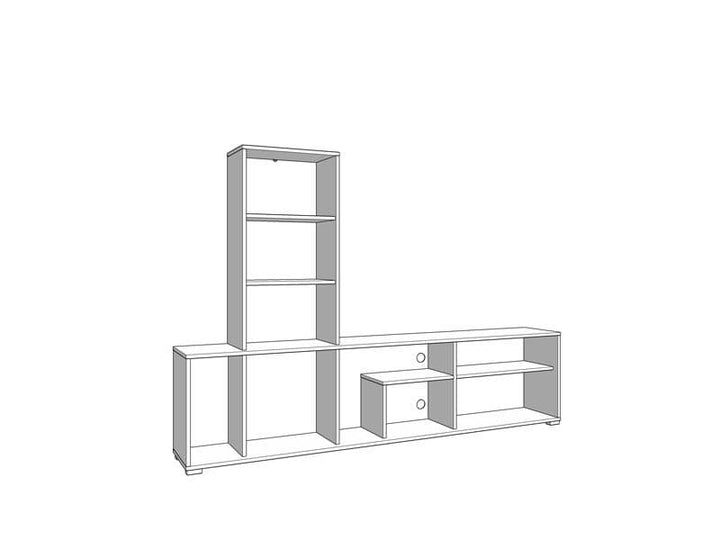 Miajah Artisan Oak Effect Slatted TV Entertainment Unit