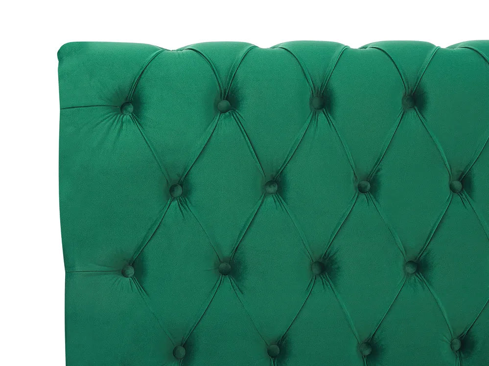 Waterbed Velvet 180 x 200 cm (EU Super King) Emerald Green Duluth