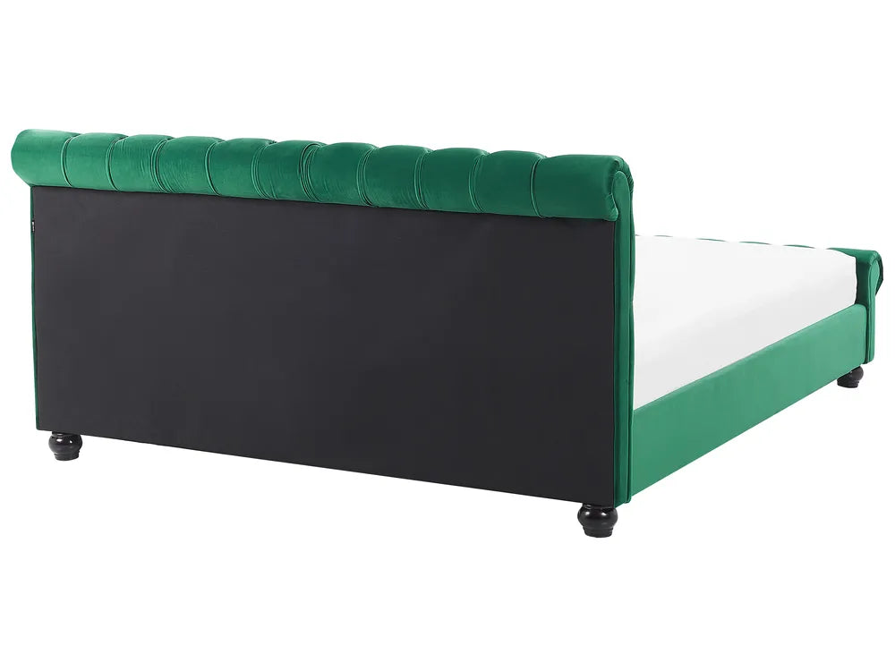 Waterbed Velvet 180 x 200 cm (EU Super King) Emerald Green Duluth