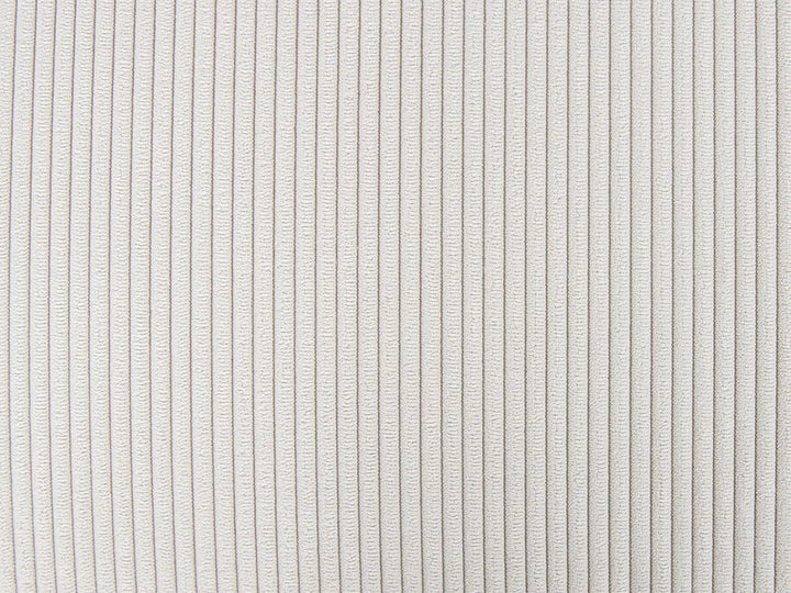 Corner Sofa 4 Seater Corduroy Off-White with Ottoman Right Hand Lecanto