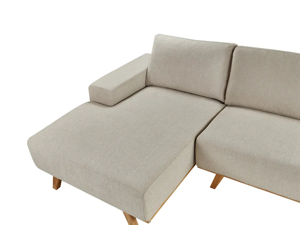 Corner Sofa 3 Seater Fabric Beige Right Hand Odriscoll