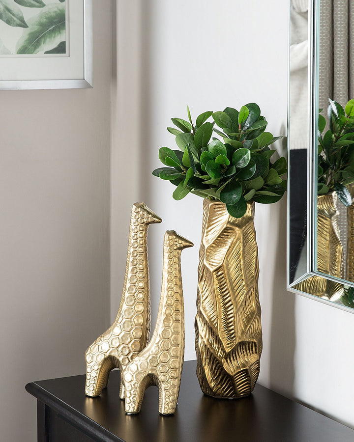 Zafar Decorative Vase Stoneware 37 cm Gold