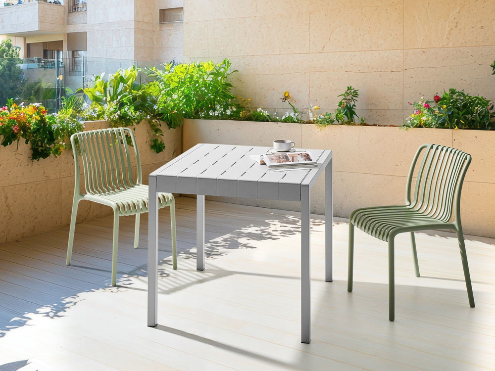 Bartica Garden Dining Table  81 cm 84 cm Grey