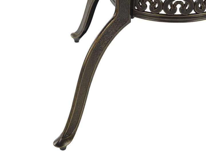 Sapri Garden Dining Table  100 cm 100 cm Metal Dark Brown