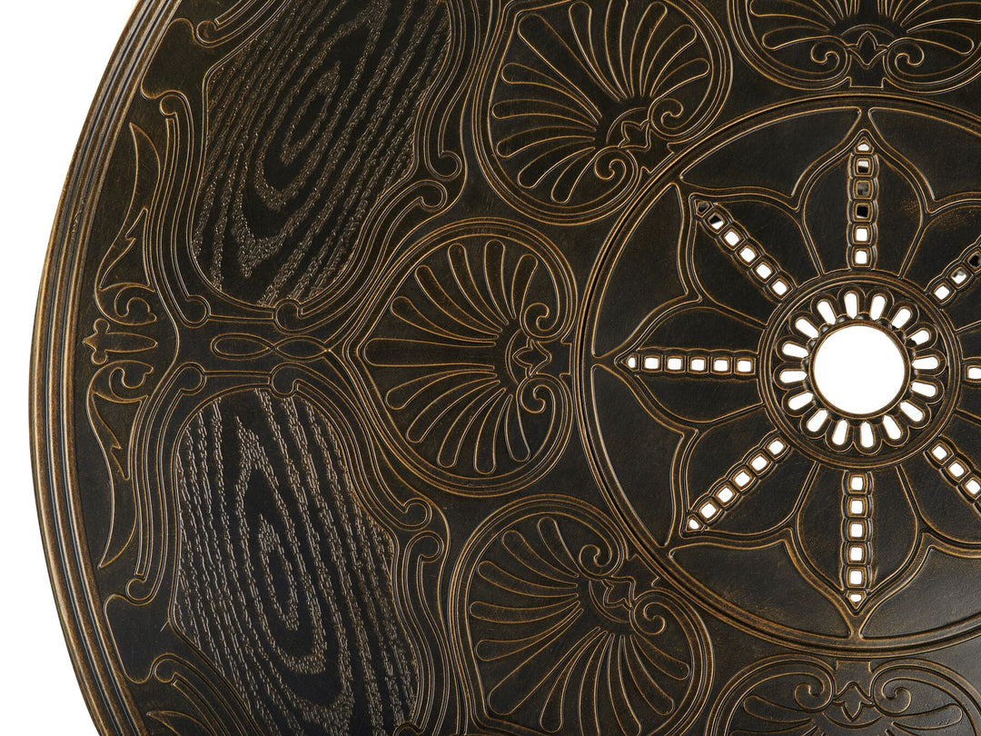 Sapri Garden Dining Table  100 cm 100 cm Metal Dark Brown