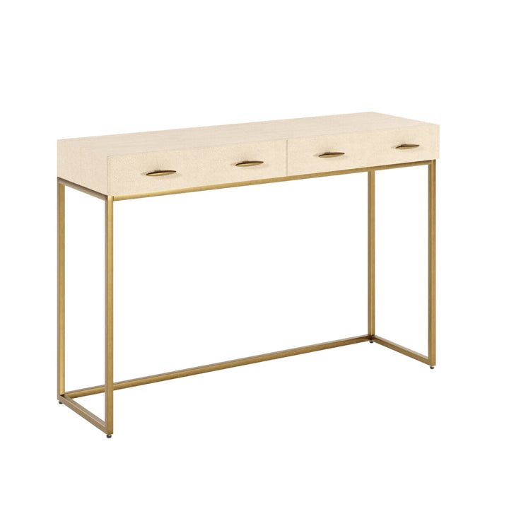 D.I.Designs Hampton Console Table Ivory Shagreen
