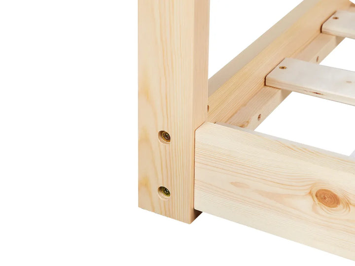 Kids Bed House Pine Wood 90 x 200 cm (EU Single) Light Brown Schlesinger