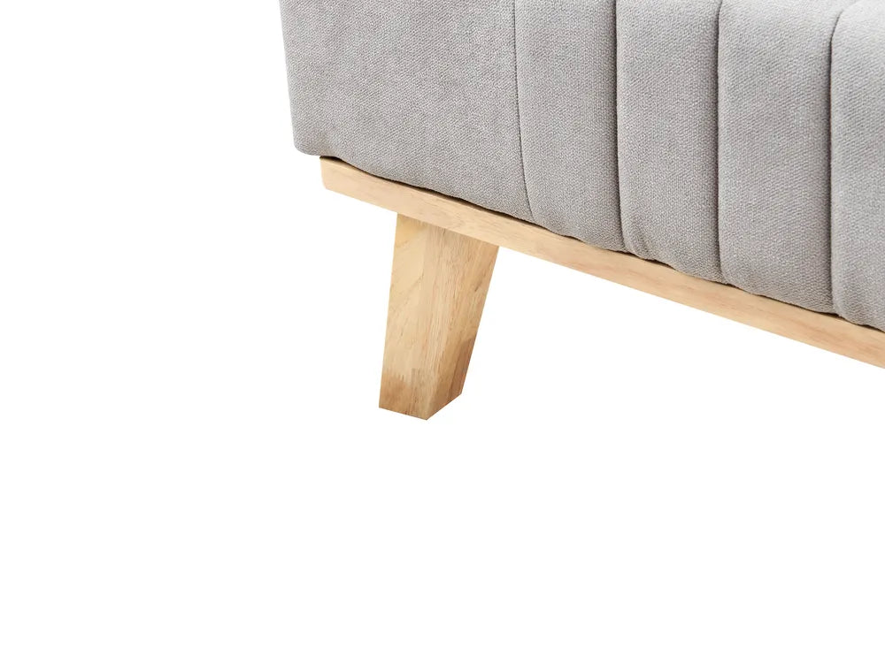 Bed Chenille 180 x 200 cm (EU Super King) Light Grey Oscar
