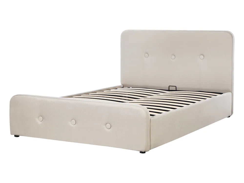 Ottoman Bed Fabric 140 x 200 cm (EU Double) Beige Ambrey