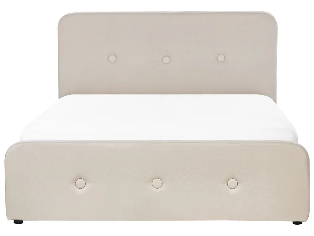 Ottoman Bed Fabric 140 x 200 cm (EU Double) Beige Ambrey