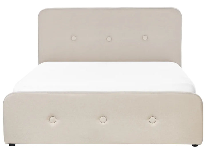 Ottoman Bed Fabric 140 x 200 cm (EU Double) Beige Ambrey