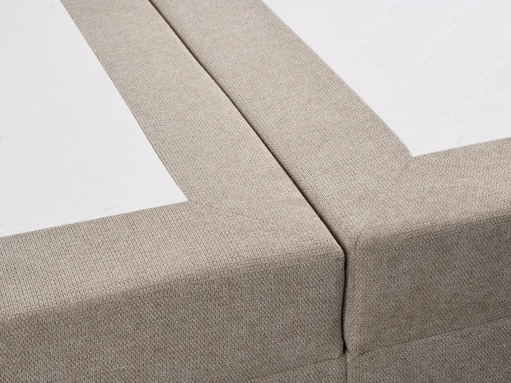 Divan Bed with Storage Fabric 180 x 200 cm (EU Super King) Taupe Dajai