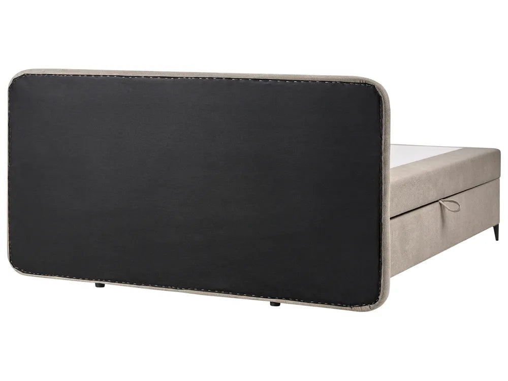 Divan Bed with Storage Fabric 180 x 200 cm (EU Super King) Taupe Dajai