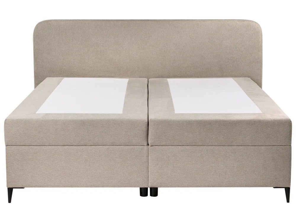 Divan Bed with Storage Fabric 180 x 200 cm (EU Super King) Taupe Dajai